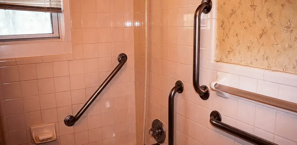 Shower grab bar installation for bathroom safety and accessibility in Rochester, NY
