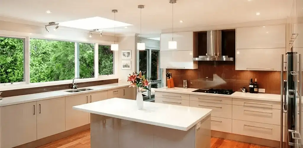 Kitchen cabinet refacing and remodel results in a modern kitchen in Rochester, NY