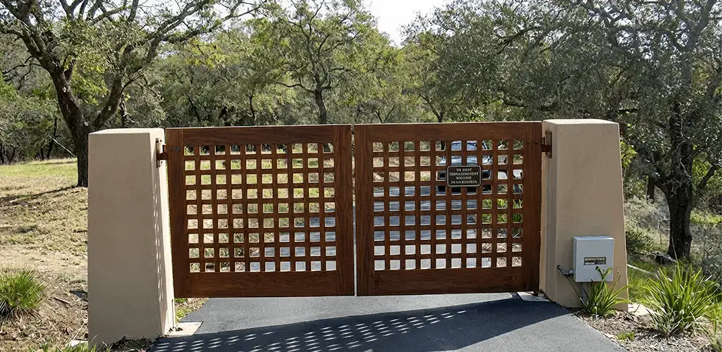 Driveway gate installation for a residential property in Rochester, NY